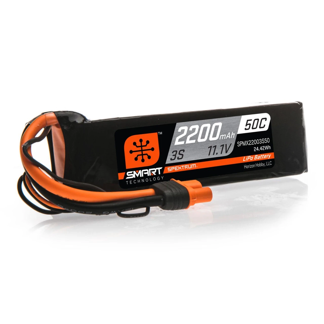 Spektrum 3S 50C Smart LiPo Battery Pack W/IC3 Connector 11.1V/2200mAh