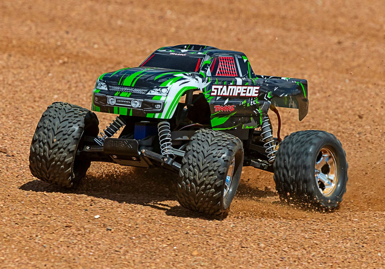 Traxxas Stampede 1/10 Scale Monster Truck Ready-to-Race With TQ 2.4GHz Radio System And XL-5 ESC, No Battery Or Charger (Green) - Image 8