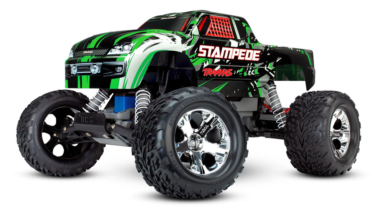 Traxxas Stampede 1/10 Scale Monster Truck Ready-to-Race With TQ 2.4GHz Radio System And XL-5 ESC, No Battery Or Charger (Green)