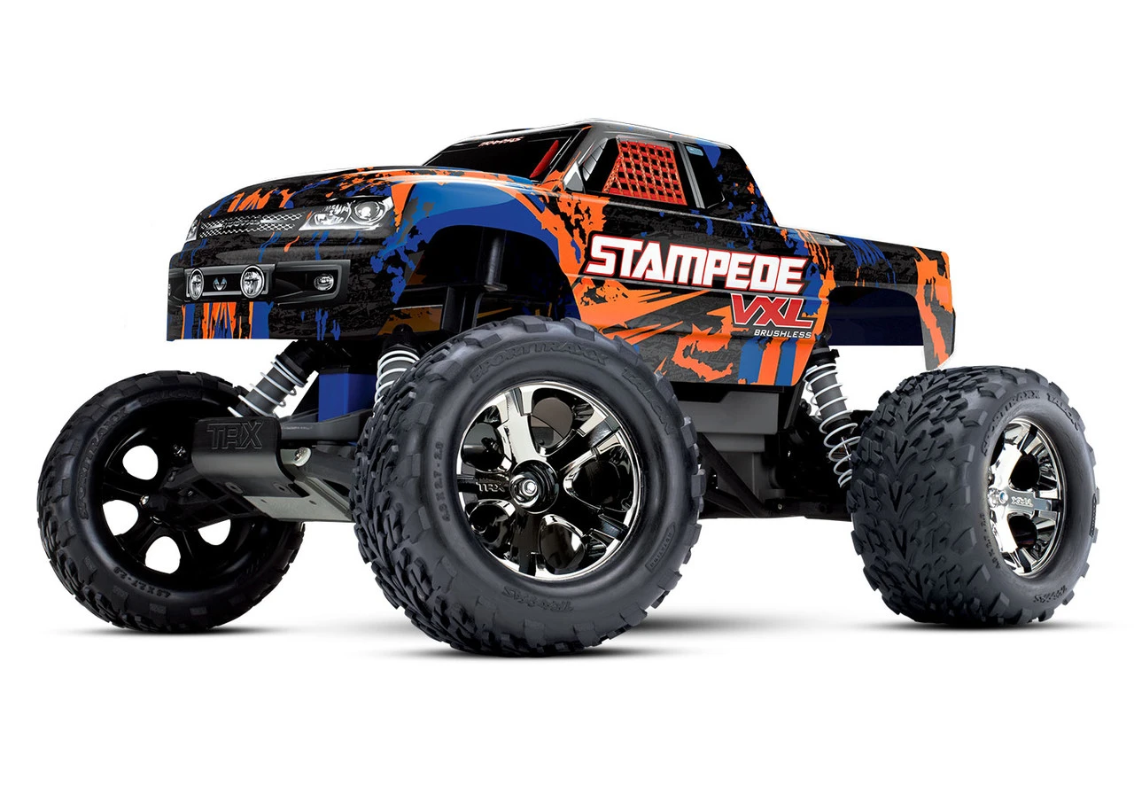 Traxxas Stampede VXL Brushless 1/10 RTR 2WD Monster Truck W/TQi 2.4GHz Radio & TSM (Orange)