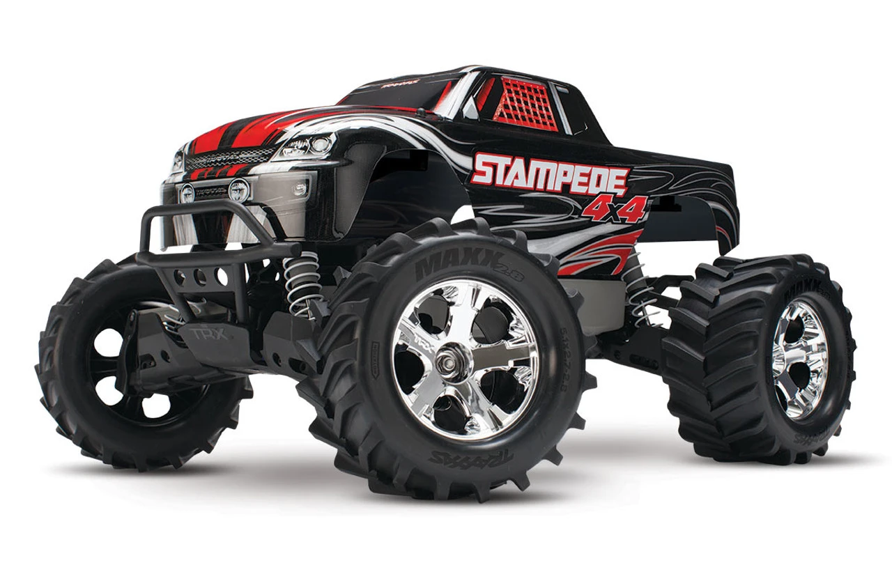Traxxas Stampede 4X4 LCG 1/10 RTR Monster Truck W/XL-5 ESC, TQ 2.4GHz, Battery & Charger (Black)