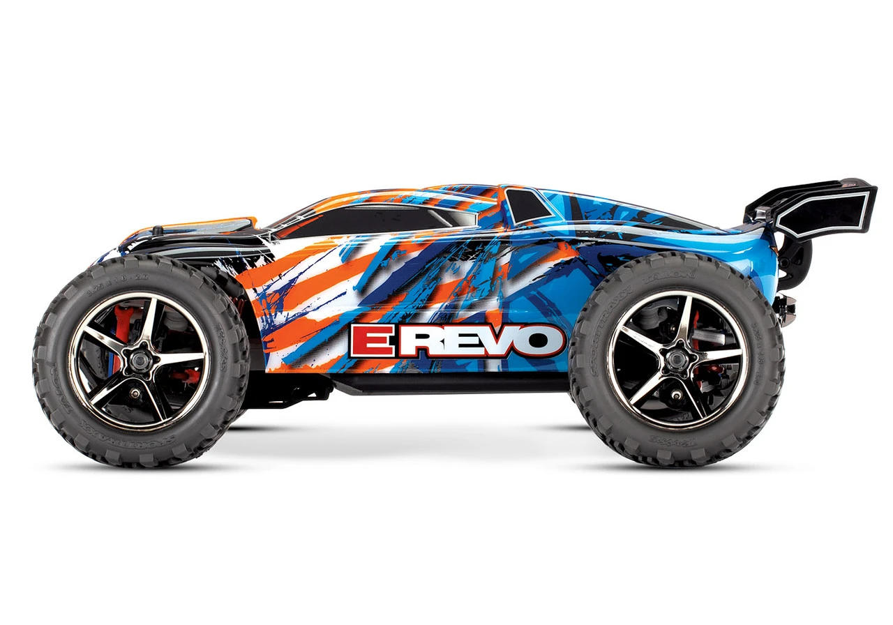Traxxas E-Revo 1/16 4WD Brushed RTR Truck (Orange) W/2.4GHz Radio, Battery And DC Charger - Image 3