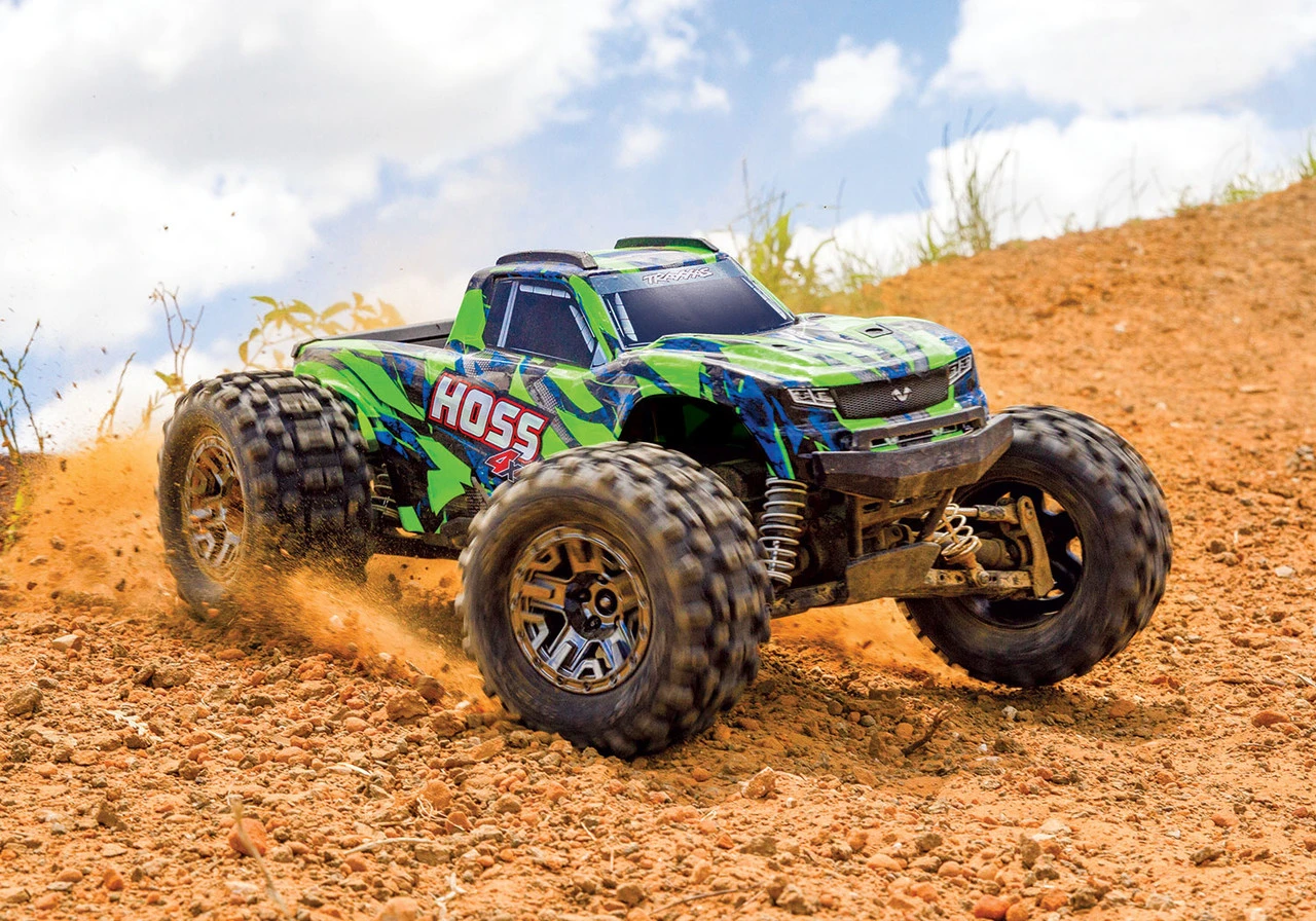 Traxxas Hoss 4X4 VXL 1/10 Scale Monster Truck W/ TQi Traxxas Link Enabled 2.4Ghz Radio System & TSM (Green) - Image 14