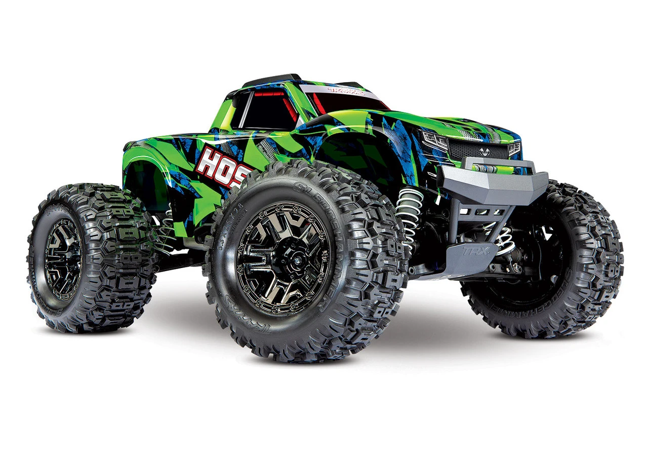 Traxxas Hoss 4X4 VXL 1/10 Scale Monster Truck W/ TQi Traxxas Link Enabled 2.4Ghz Radio System & TSM (Green)