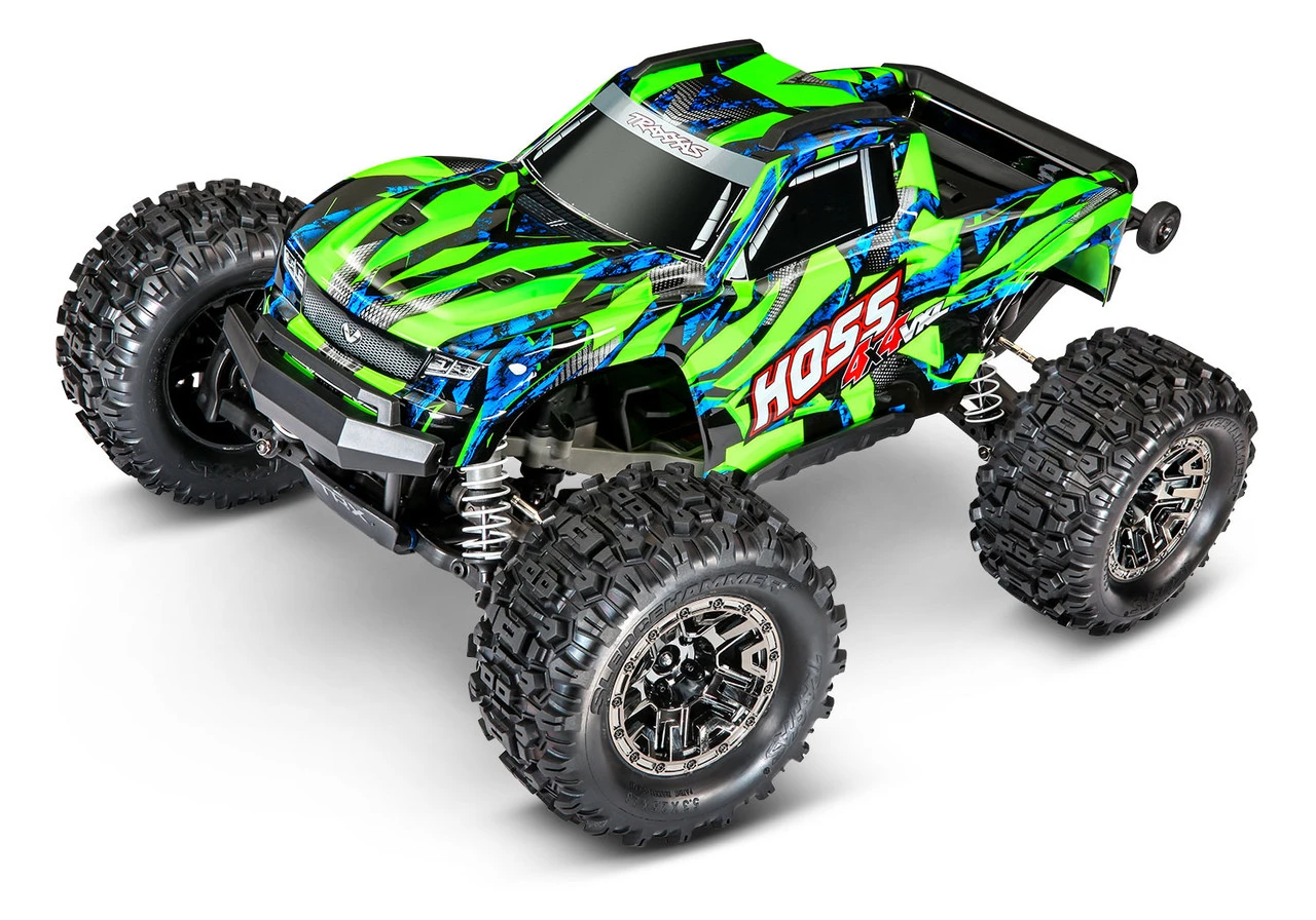 Traxxas Hoss 4X4 VXL 1/10 Scale Monster Truck W/ TQi Traxxas Link Enabled 2.4Ghz Radio System & TSM (Green) - Image 3