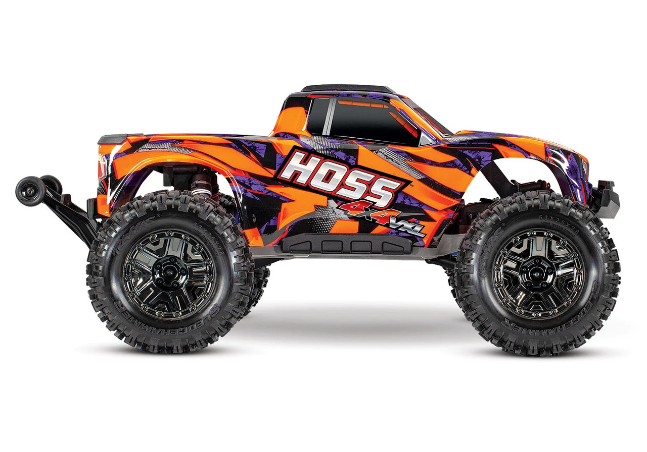 Traxxas Hoss 4X4 VXL 1/10 Scale Monster Truck W/ TQi Traxxas Link Enabled 2.4Ghz Radio System & TSM (Orange) - Image 3