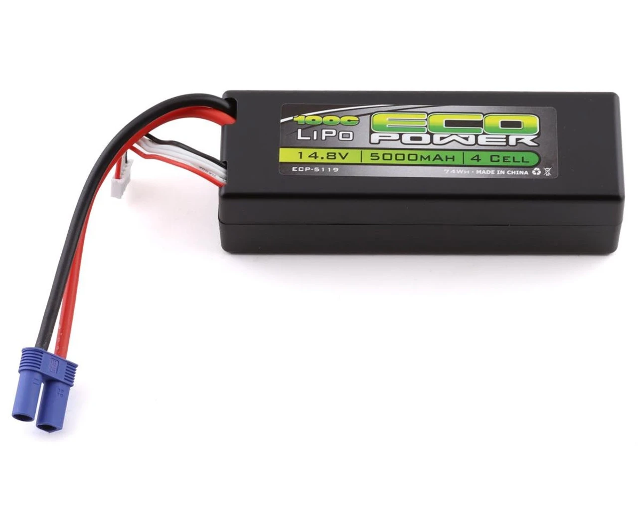 EcoPower "Basher" 4S 100C Hard Case LiPo Battery W/EC5 (14.8V/5000mAh)