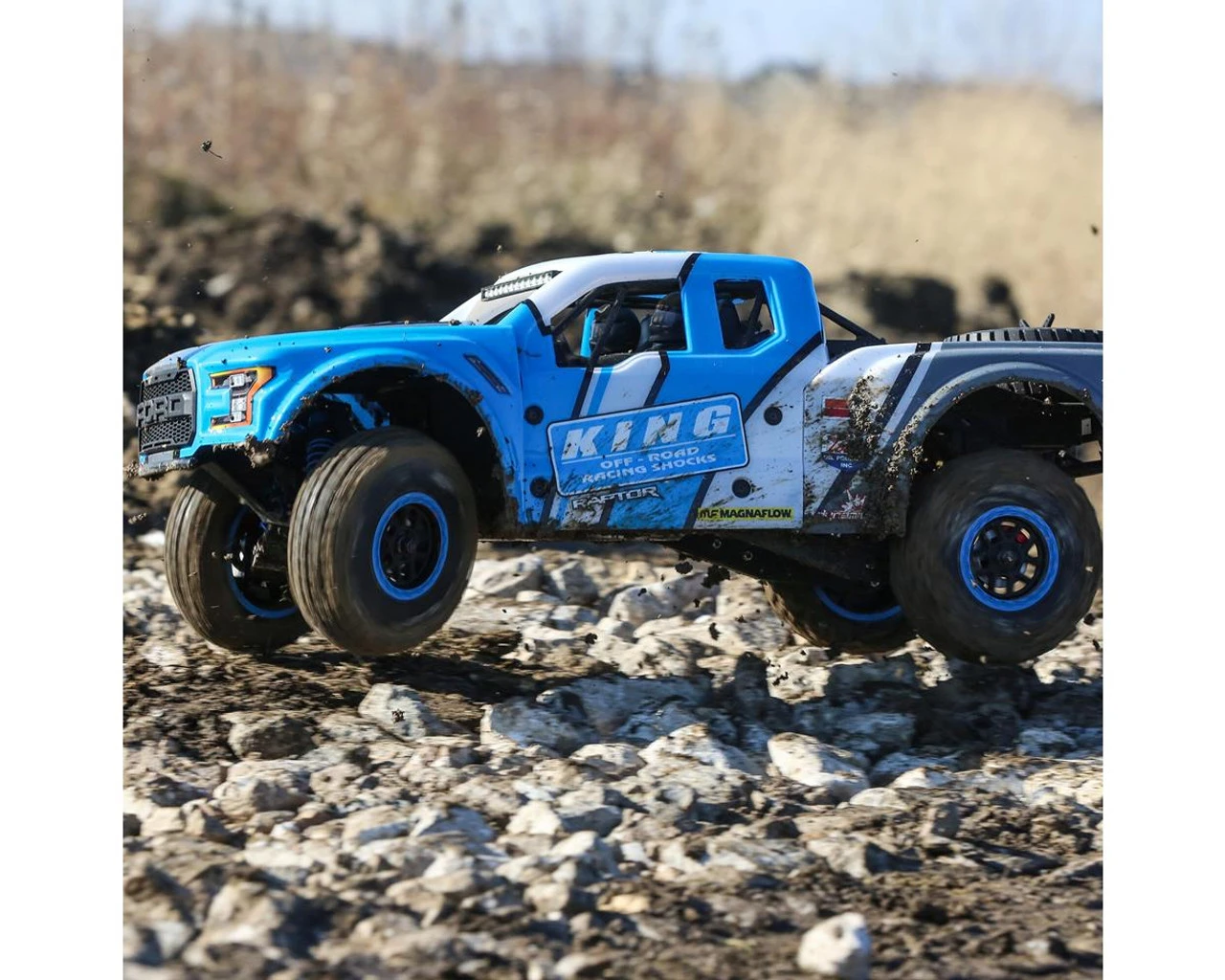 Losi Baja Rey Ford Raptor 1/10 RTR 4WD Brushless Desert Truck (King Shocks) W/2.4GHz Radio, AVC & SMART - Image 6
