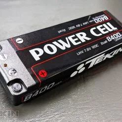 Tekin Power Cell 2S Hard Case 120C Graphene LiPo Battery (7.6V/8400mAh) W/5mm Bullets