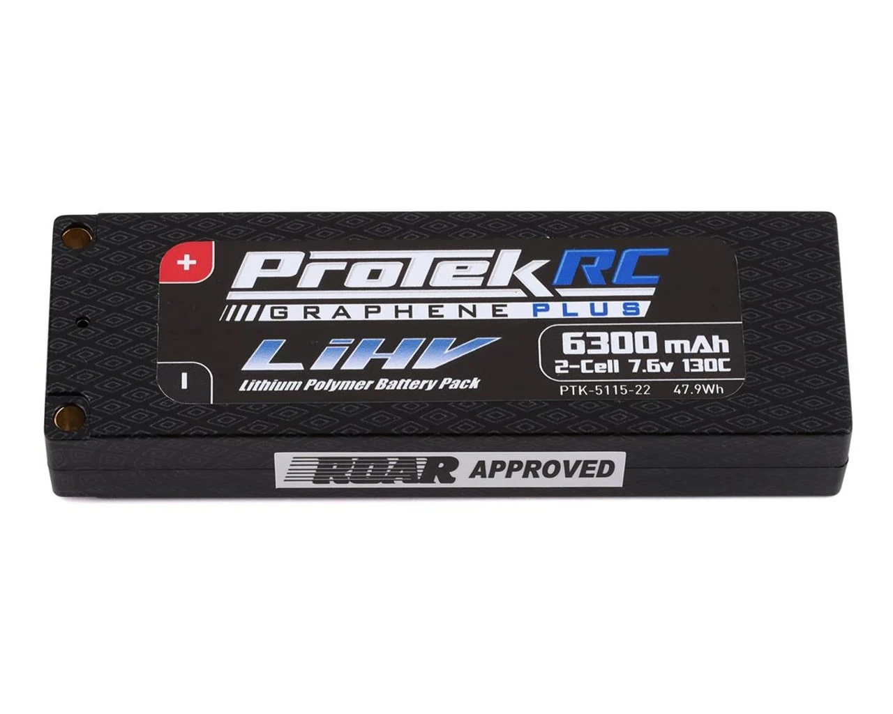 ProTek RC 2S 130C Low IR Si-Graphene + HV LCG LiPo Battery (7.6V/6300mAh) W/5mm Connectors (ROAR Approved)