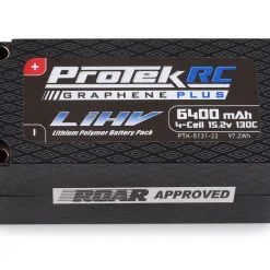 ProTek RC 4S 130C Low IR Si-Graphene+ HV Shorty LiPo Battery (15.2V/6400mAh) W/5mm Connector (ROAR Approved)
