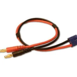 Racers Edge 1622 Charge Adapter EC3 Device To Male 4mm Bullets-300mm Wire