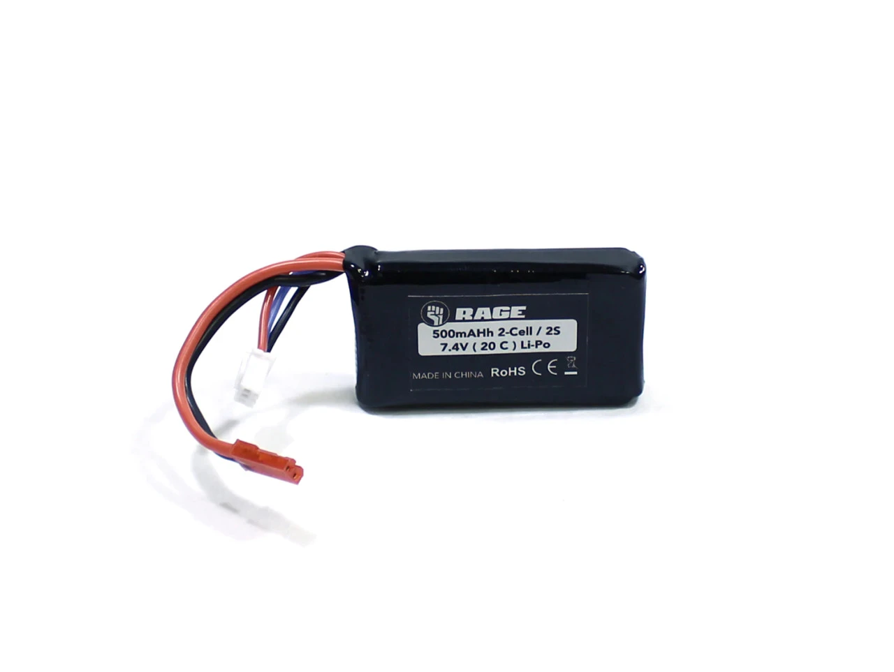 Rage RC 7.4V 2S 500mAh 20C Lipo Battery With JST Connector: Super Cub 750, Super Cub 750 BL