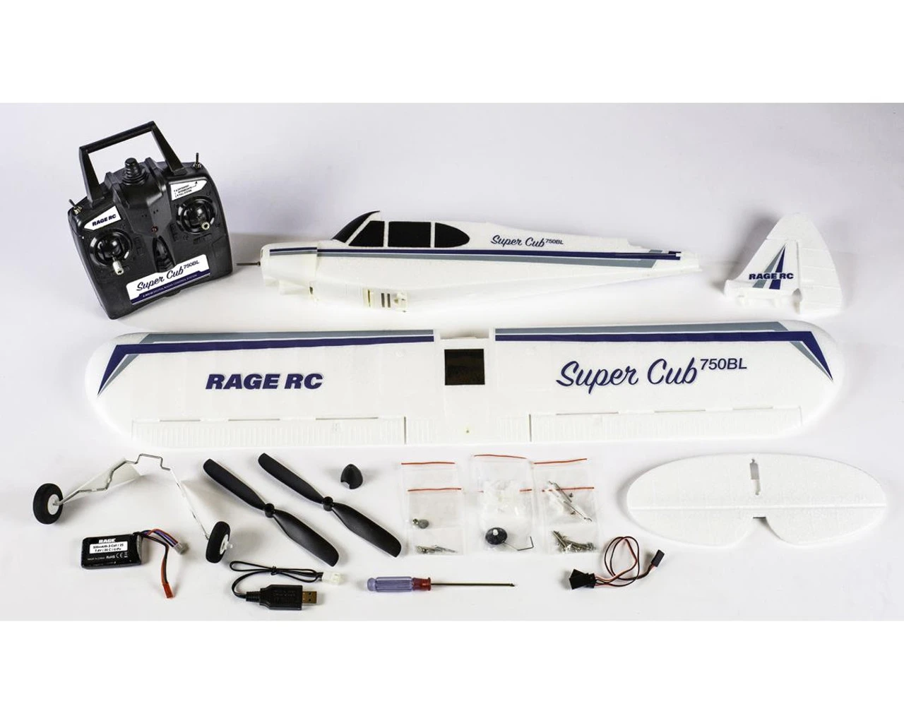 Rage RC Super Cub 750 Brushless RTF 4-Channel Aircraft With PASS (Pilot Assist Stability Software) System - Image 4