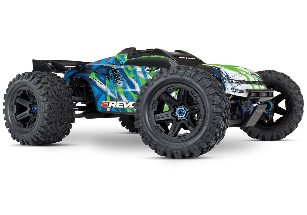 Traxxas E-Revo VXL 2.0 RTR 4WD Electric Monster Truck W/VXL-6s ESC & TQi 2.4GHz Radio (Green) - Image 2